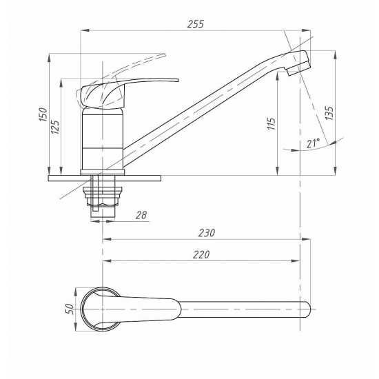 Смеситель для кухни ПСМ-427-037