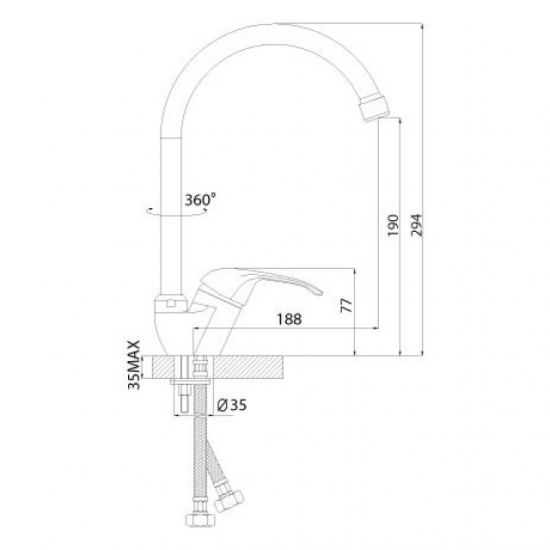 Смеситель для кухни ROSSINKA A35-23