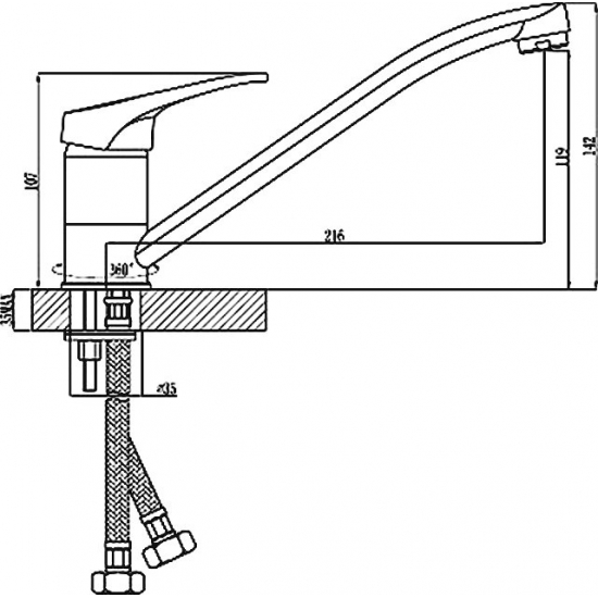 Смеситель для кухни ROSSINKA B35-21