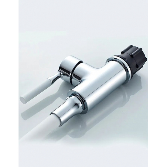 Смеситель для кухни с гибким изливом LEDEME L4199-3 белый/хром