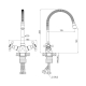 Смеситель для кухни с гибким изливом MILARDO Duplex DUPSB0FM05