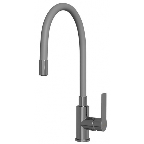 Смеситель для кухни с гибким изливом MIXLINE Plus Kitchen Line ML35-093, серый