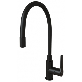 Смеситель для кухни с гибким изливом MIXLINE Plus Round Black ML23-097, чёрный