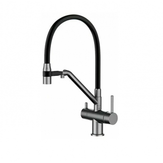 Смеситель для кухни с подключением к фильтру GAPPO G4398-89 графит/черный