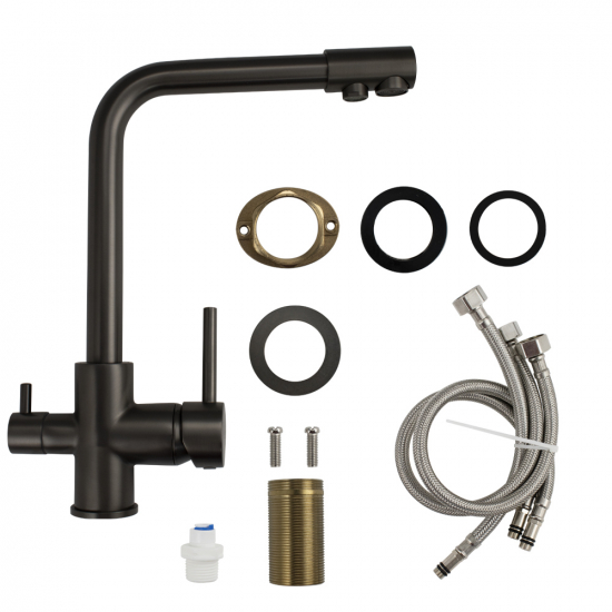 Смеситель для кухни с подключением к фильтру MAGNUS М8247 графит