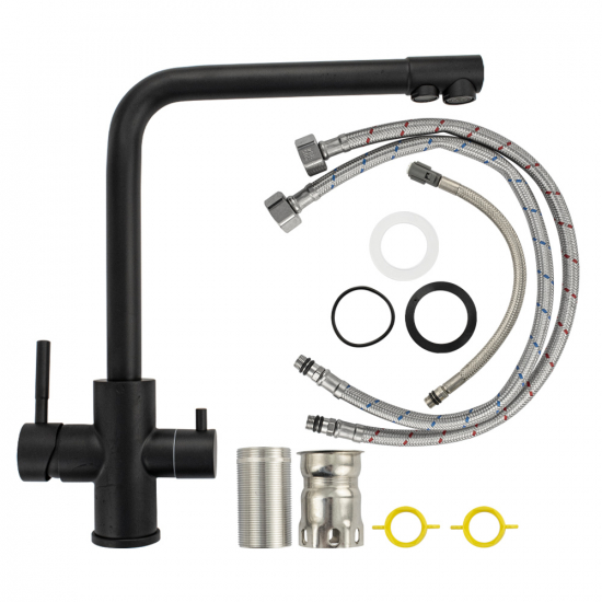 Смеситель для кухни с подключением к фильтру MAGNUS М91120 черный