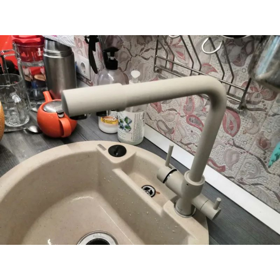 Смеситель для кухни с подключением к фильтру с питьевой водой FRUD R43053-20 бежевый