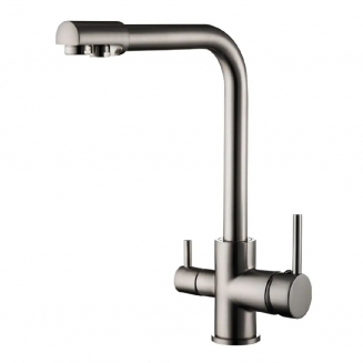 Смеситель для кухни с подключением к фильтру с питьевой водой FRUD R43053-5 сатин