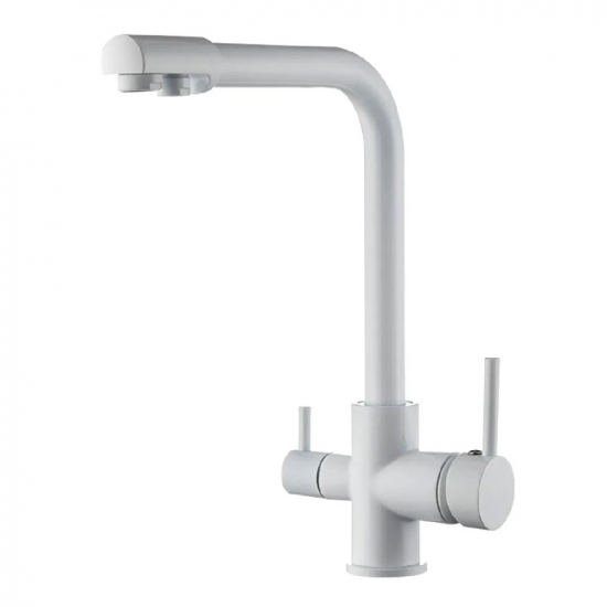 Смеситель для кухни с подключением к фильтру с питьевой водой FRUD R43053-8 белый