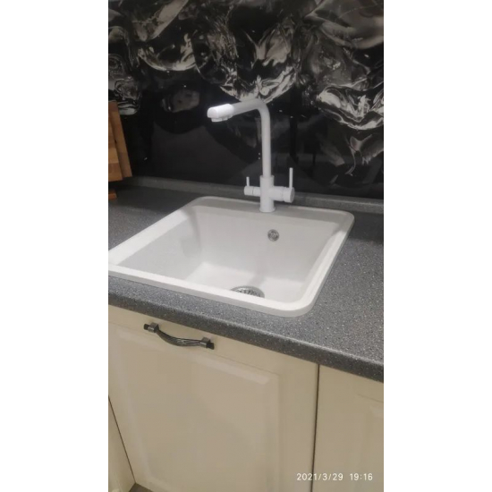 Смеситель для кухни с подключением к фильтру с питьевой водой FRUD R43053-8 белый