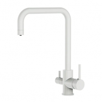 Смеситель для кухни с подключением к фильтру с питьевой водой FRUD R43054-8 белый
