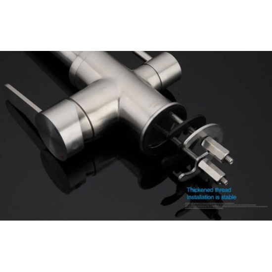 Смеситель для кухни с подключением к фильтру с питьевой водой GAPPO G4399-1 нержавеющая сталь