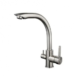 Смеситель для кухни с подключением к фильтру с питьевой водой GAPPO G4399 нержавеющая сталь