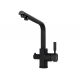 Смеситель для кухни с подключением к фильтру с питьевой водой KAISER Decor 40144-2 чёрный мрамор