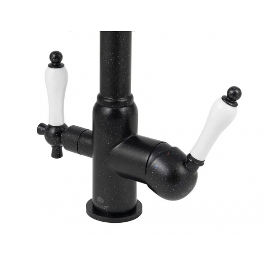 Смеситель для кухни с подключением к фильтру с питьевой водой KAISER Vincent 31144-2 чёрный