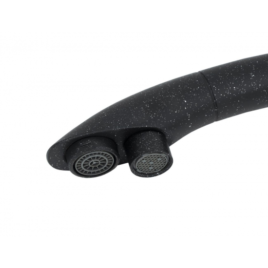 Смеситель для кухни с подключением к фильтру с питьевой водой KAISER Vincent 31244-5 чёрный мрамор