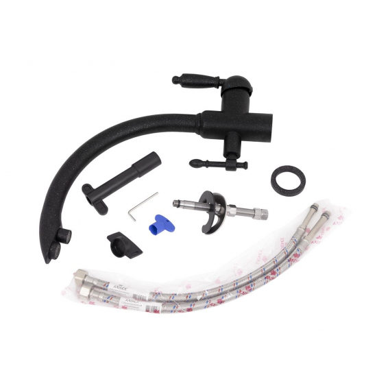 Смеситель для кухни с подключением к фильтру с питьевой водой KAISER Vincent 31244-5 чёрный мрамор