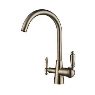 Смеситель для кухни с подключением к фильтру с питьевой водой KAISER Vincent 31744-3 бронза