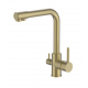 Смеситель для кухни с подключением к фильтру с питьевой водой LEDEME 4055Y-3 золотой