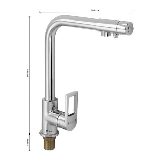 Смеситель для кухни с подключением к фильтру с питьевой водой MAGNUS М8257