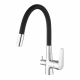 Смеситель для кухни с подключением к фильтру с питьевой водой с гибким изливом ESKO CL03B чёрный