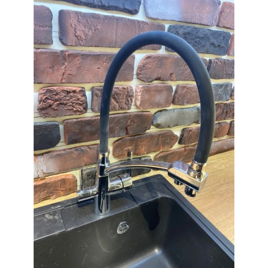 Смеситель для кухни с подключением к фильтру с питьевой водой с гибким изливом SAVOL S-L1805-01