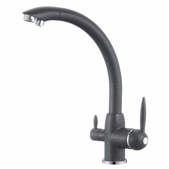 Смеситель для кухни с подключением к фильтру с питьевой водой SAVOL S-L1699H чёрный