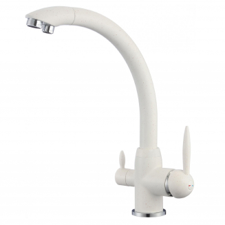 Смеситель для кухни с подключением к фильтру с питьевой водой SAVOL S-L1699W белый