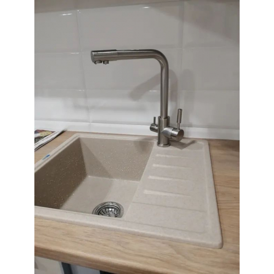 Смеситель для кухни с подключением к фильтру с питьевой водой SAVOL S-L1801L сатин