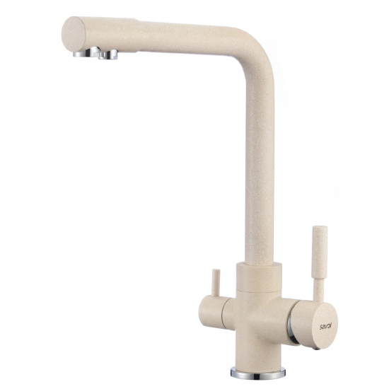 Смеситель для кухни с подключением к фильтру с питьевой водой SAVOL S-L1801Y бежевый