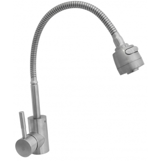 Смеситель для кухни SANTREK AQUA Inox 920 с гибким изливом, сатин