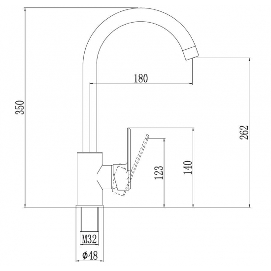 Смеситель для кухни SAVOL S-600306
