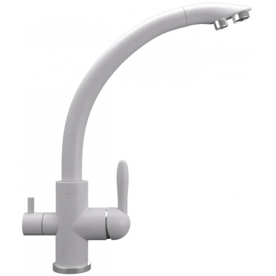 Смеситель для кухни ULGRAN Quartz UQ-017 с краном для питьевой воды, платина