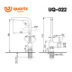 Смеситель для кухни ULGRAN Quartz UQ-022 асфальт