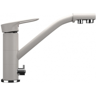 Смеситель для кухни ULGRAN U-010 331 с краном для питьевой воды, белый