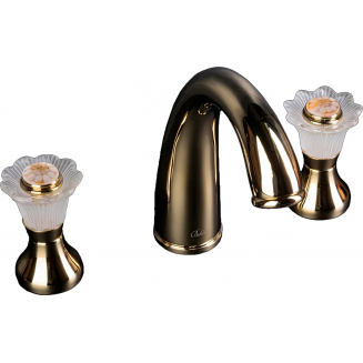 Смеситель для раковины BOHEME Camelia 297 золото