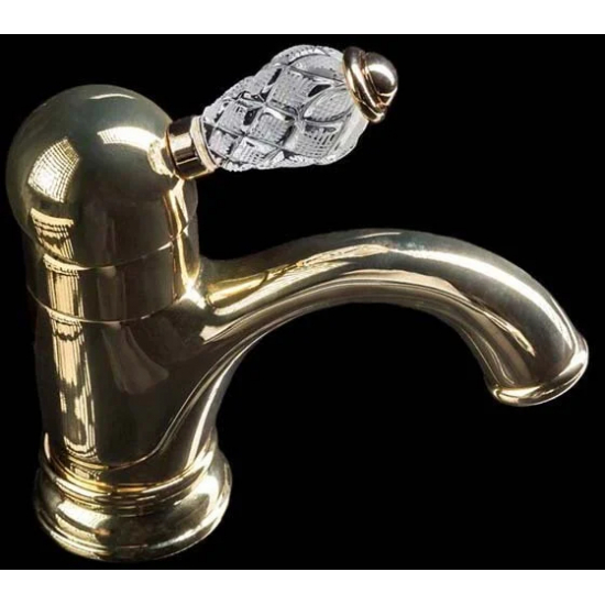 Смеситель для раковины BOHEME Crystal 281-CRST золото