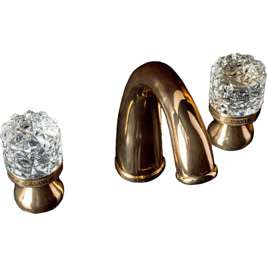Смеситель для раковины BOHEME Crystal 297-CRST золото
