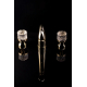 Смеситель для раковины BOHEME Crystal 297-CRST золото