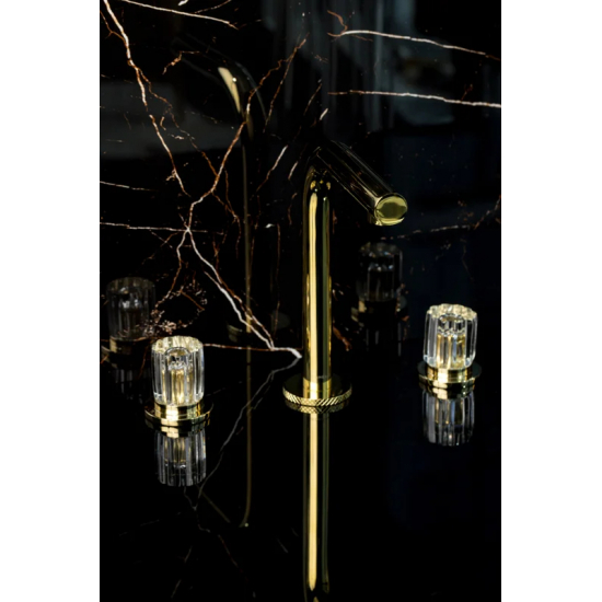 Смеситель для раковины BOHEME Elegante 152-G-EL золото глянцевое