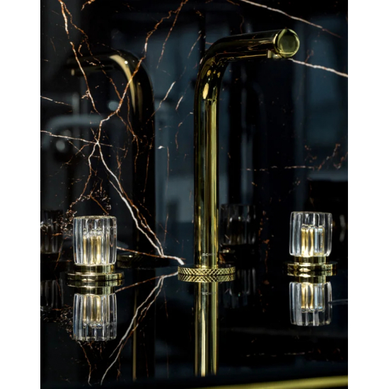 Смеситель для раковины BOHEME Elegante 152-G-EL золото глянцевое