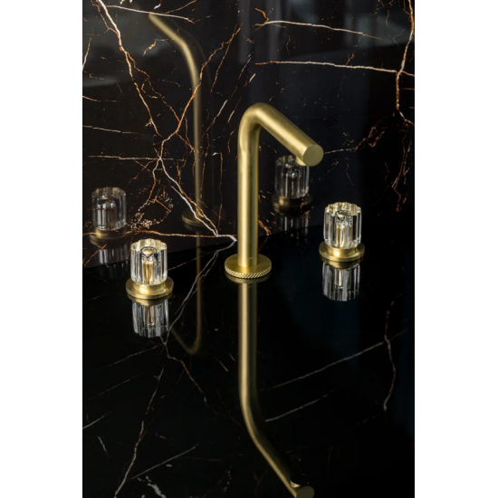 Смеситель для раковины BOHEME Elegante 152-MG-EL золото матовое 