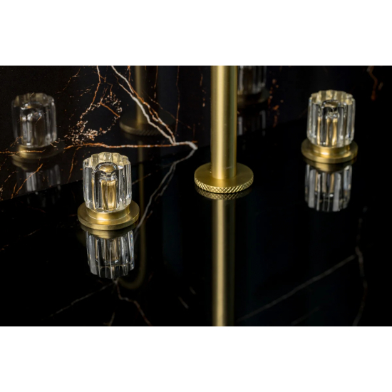 Смеситель для раковины BOHEME Elegante 152-MG-EL золото матовое 