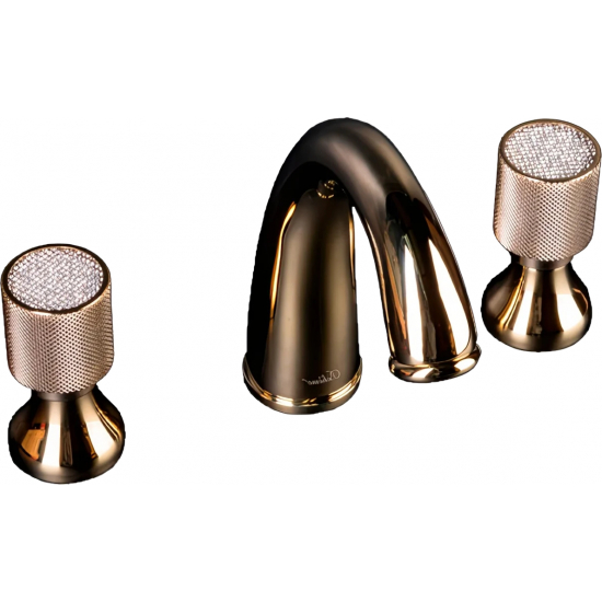 Смеситель для раковины BOHEME Royal Cristal 297 золото
