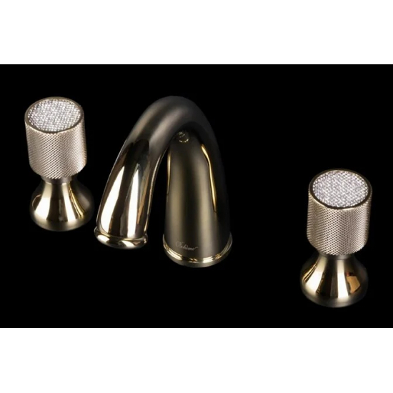 Смеситель для раковины BOHEME Royal Cristal 297 золото