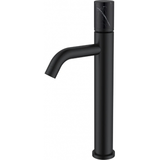 Смеситель для раковины BOHEME Stick 122-B-MR-B чёрный, чёрный мрамор