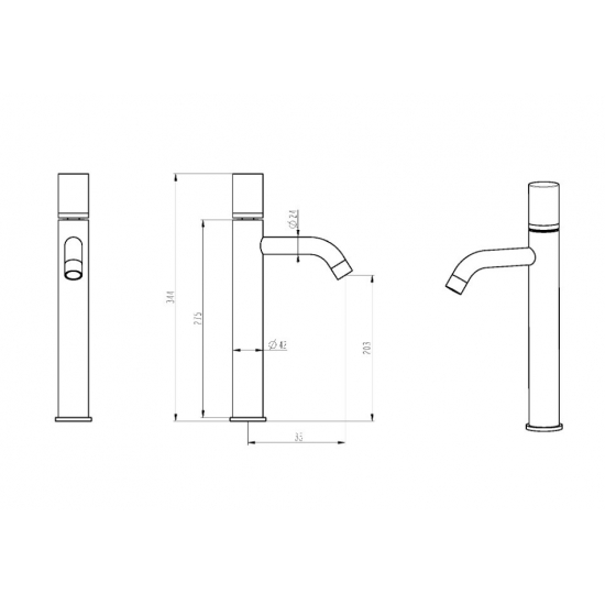 Смеситель для раковины BOHEME Stick 122-B-MR-W чёрный, белый мрамор