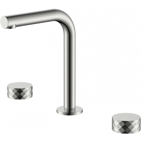 Смеситель для раковины BOHEME Stick diamond 152-NB никель брашированный