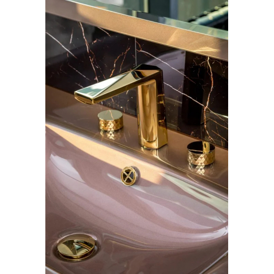 Смеситель для раковины BOHEME Venturo 150-G-DIAMOND золото
