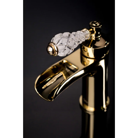 Смеситель для раковины BOHEME Vogue Crystal 211-CRST золото